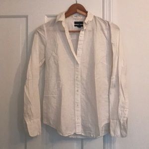 White linen jcrew shirt